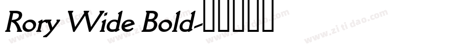 Rory Wide Bold字体转换